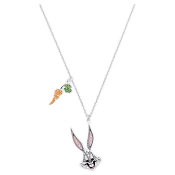 Looney Tunes Bugs Bunny Pendant, Multi-colored, Rhodium plated - Swarovski, 5487626