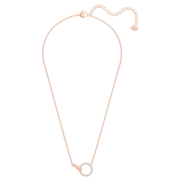 Swarovski Symbolic necklace, Hand, White, Rose gold-tone plated - Swarovski, 5489573