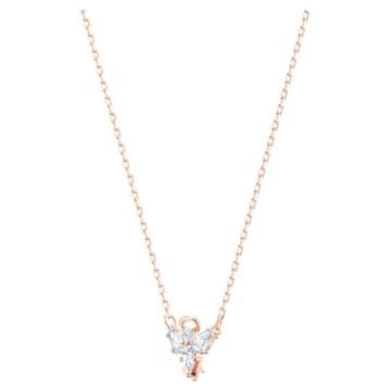 Magic necklace, Angel, White, Rose gold-tone plated - Swarovski, 5498966