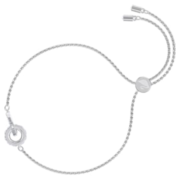 Further bracelet, Medium, White, Rhodium plated - Swarovski, 5498999