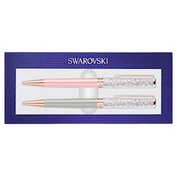 Crystalline ballpoint pen, Set (2), Multicolored, Rose-gold tone plated - Swarovski, 5499289