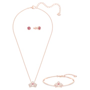 Bee A Queen set, Red, Rose-gold tone plated - Swarovski, 5501075