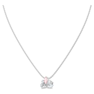 Bee A Queen necklace, Bee, Pink, Rhodium plated - Swarovski, 5501076