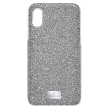 High smartphone case, iPhone® X/XS, Silver Tone - Swarovski, 5503552