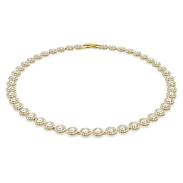 Angelic necklace, Round, White, Gold-tone plated - Swarovski, 5505468
