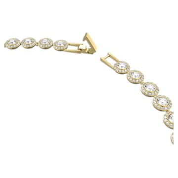 Angelic 项链, 圆形切割, 白色, 镀金色调 - Swarovski, 5505468