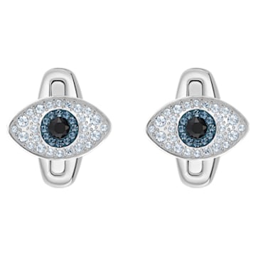 Unisex Evil Eye cufflinks, Multicolored, Stainless steel - Swarovski, 5506081