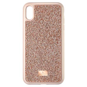 Glam Rock smartphone case, iPhone® XS Max, Rose gold-tone plated - Swarovski, 5506307