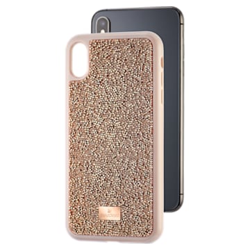 Étui pour smartphone Glam Rock, iPhone® XS Max, Placage de ton or rosé - Swarovski, 5506307