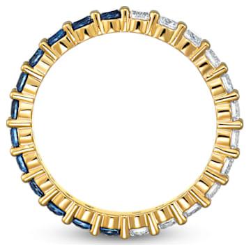 Vittore Half XL ring, Blue, Gold-tone plated - Swarovski, 5511562