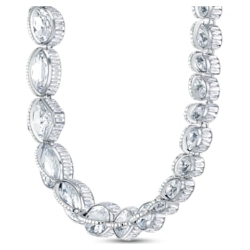 Spectrum Shine necklace, White, Rhodium plated - Swarovski, 5512467