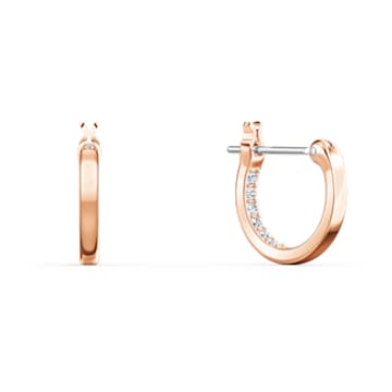 Swarovski Infinity earrings, Infinity, White, Rose gold-tone plated - Swarovski, 5512625