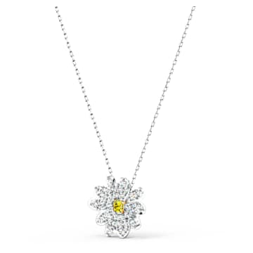 Eternal Flower 펜던트, 꽃, 옐로우, 믹스 메탈 피니시 - Swarovski, 5512662