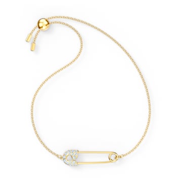 So Cool Pin Bracelet, White, Gold-tone plated - Swarovski, 5512739