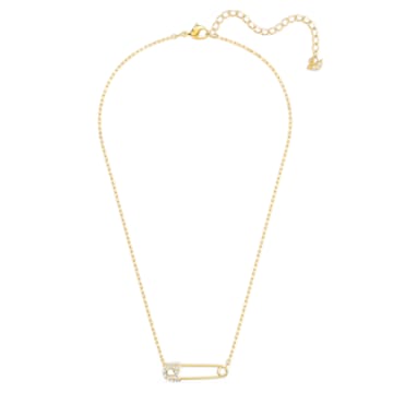 So Cool necklace, Pin, White, Gold-tone plated - Swarovski, 5512760