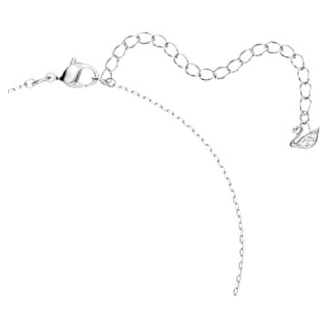 Dancing Swan necklace, Swan, White, Rhodium plated - Swarovski, 5514421