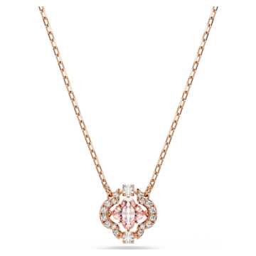 ★ピアス　ネックレス　Sparkling Dance Una Una セット, ミックスカット, クローバー, ピンク, ローズ