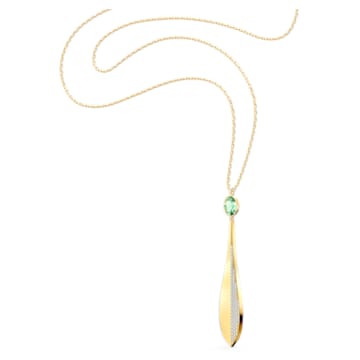 Stunning Olive pendant, Green, Gold-tone plated - Swarovski, 5515463
