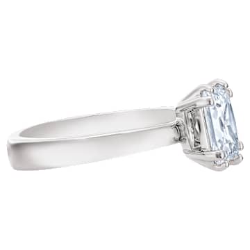 Attract ring, Square cut, White, Rhodium plated - Swarovski, 5515728
