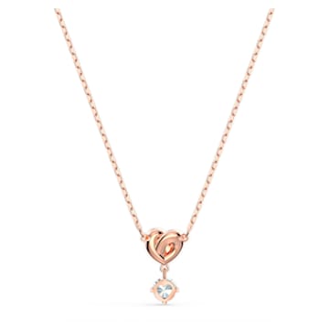 Lifelong Heart pendant, Heart, White, Rose-gold tone plated - Swarovski, 5516542
