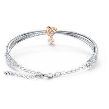 Lifelong Heart 手鐲, 心形, 白色, 多種金屬潤飾 - Swarovski, 5516544