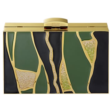 Gilded Treasures clutch bag, Multicolored, Gold-tone plated - Swarovski, 5517035