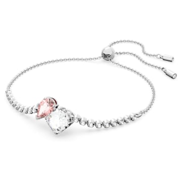 Attract Soul bracelet, Pink, Rhodium plated - Swarovski, 5517120