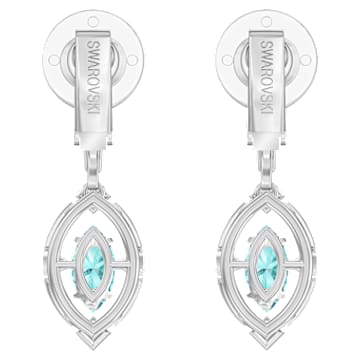 Swarovski Sparkling Dance クリップイヤリング, マーキスカット, グリーン, ロジウム・プレーティング - Swarovski, 5517737