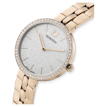Cosmopolitan watch, Metal bracelet, Gold tone, Champagne-gold tone PVD - Swarovski, 5517794