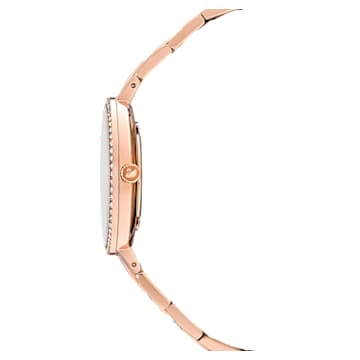 นาฬิกา Cosmopolitan, Swiss Made, สร้อยข้อมือโลหะ, ดำ, เคลือบโทนสีโรสโกลด์ - Swarovski, 5517797