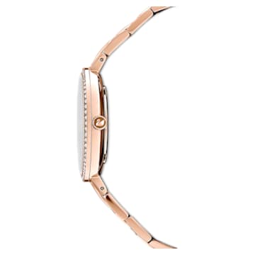 Cosmopolitan watch, Swiss Made, Metal bracelet, Pink, Rose gold-tone finish - Swarovski, 5517800