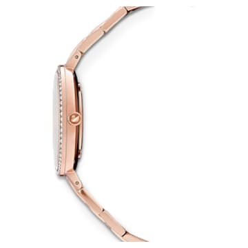 Ceas Cosmopolitan, Fabricat în Elveția, Brățară de metal, Nuanță roz-aurie, Finisaj în nuanță roz-aurie - Swarovski, 5517803