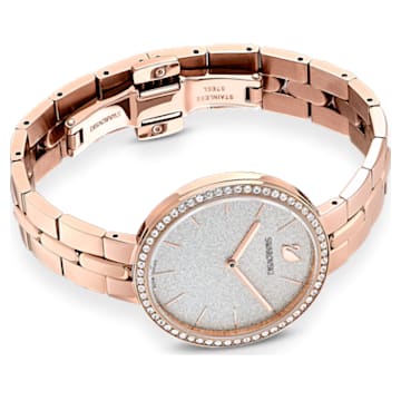 Relógio Cosmopolitan, Fabrico suíço, Pulseira de metal, Tom ouro rosa, Acabamento em rosa dourado - Swarovski, 5517803
