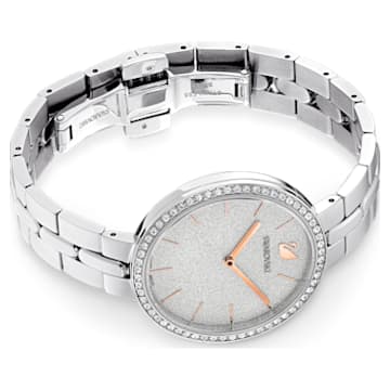 Cosmopolitan Uhr, Schweizer Produktion, Metallarmband, Silberfarben, Edelstahl - Swarovski, 5517807