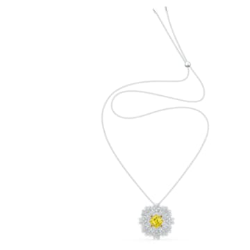 Eternal Flower pendant, Flower, Yellow, Mixed metal finish - Swarovski, 5518147