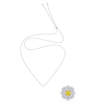 จี้สร้อยคอ Eternal Flower, ดอกไม้, เหลือง, เคลือบโลหะหลากชนิด - Swarovski, 5518147