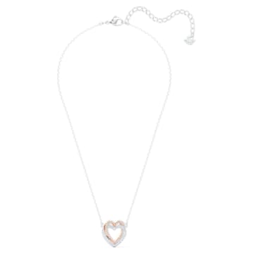 Swarovski Infinity necklace, Heart, White, Mixed metal finish - Swarovski, 5518868
