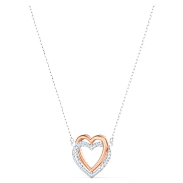 Collier Swarovski Infinity, Cœur, Blanc, Finition mix de métal - Swarovski, 5518868