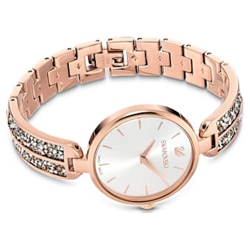 Dream Rock watch, Swiss Made, Metal bracelet, Rose gold tone, Rose gold-tone finish - Swarovski, 5519306