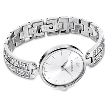 Dream Rock watch, Metal bracelet, Silver-tone, Stainless steel - Swarovski, 5519309