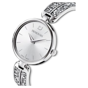 Dream Rock watch, Metal bracelet, Silver-tone, Stainless steel - Swarovski, 5519309