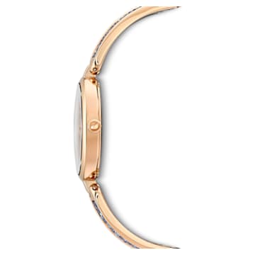 Dream Rock watch, Metal bracelet, Blue, Rose gold-tone finish - Swarovski, 5519317