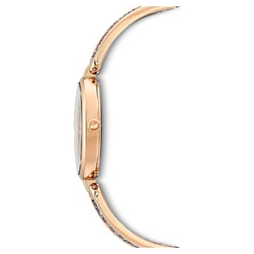 Dream Rock watch, Swiss Made, Metal bracelet, Blue, Rose gold-tone finish - Swarovski, 5519317