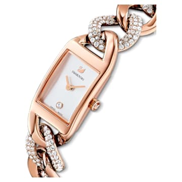 Cocktail horloge, Metalen armband, Roségoudkleurig, Roségoudkleurig PVD - Swarovski, 5519327