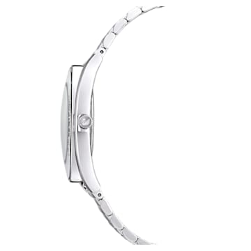 Zegarek Crystalline Aura, Swiss Made, Metalowa bransoleta, W odcieniu srebra, Stal szlachetna - Swarovski, 5519462