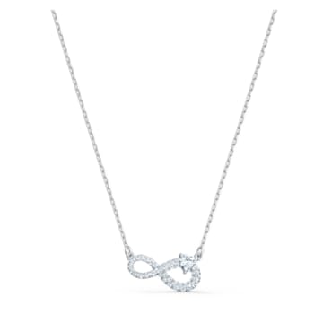Collier Swarovski Infinity, blanc, métal rhodié | Swarovski.com