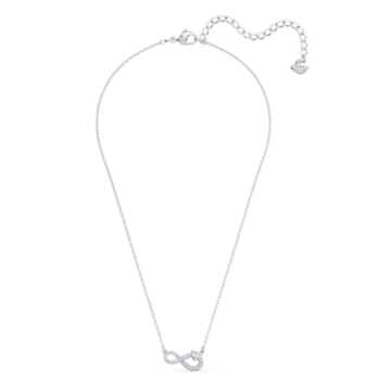 Collar Swarovski Infinity, Infinity, Blanco, Baño de rodio - Swarovski, 5520576