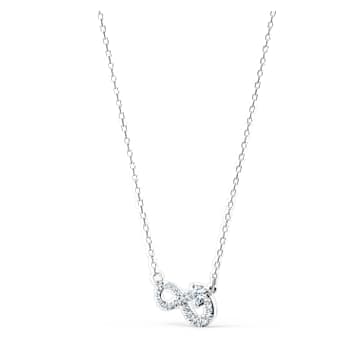 Verižica Swarovski Infinity, Infinity, Bela, Prevleka iz rodija - Swarovski, 5520576
