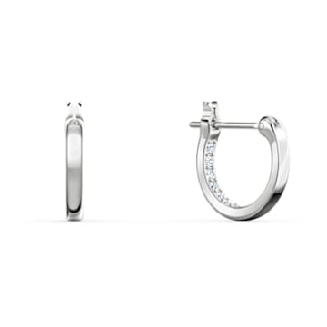 Swarovski Infinity earrings, Infinity, White, Rhodium plated - Swarovski, 5520578