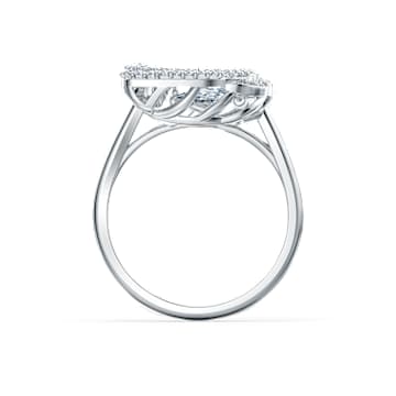 Dancing Swan ring, Swan, White, Rhodium plated - Swarovski, 5520712